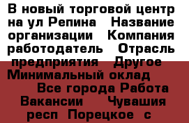 В новый торговой центр на ул Репина › Название организации ­ Компания-работодатель › Отрасль предприятия ­ Другое › Минимальный оклад ­ 10 000 - Все города Работа » Вакансии   . Чувашия респ.,Порецкое. с.